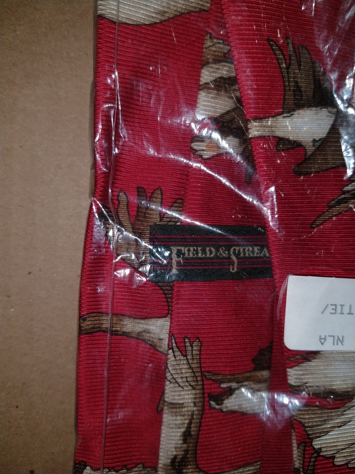 Vintage Field & Stream Tie Men's New In Package Red Geese