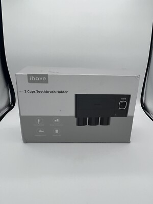 iHave Toothbrush Holders for Bathrooms, 3 Cups Toothbrush Holder Wall Mounted