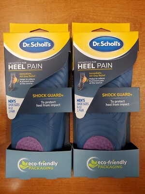 2 Pack: Dr. Scholl s Orthotics for Heel Pain Relief *Men's Size 8-12* F1A