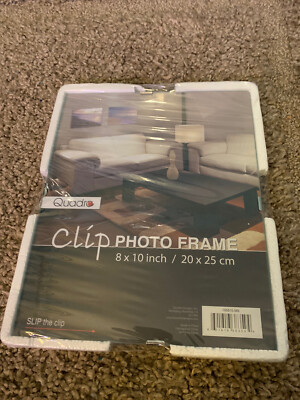 Quadro Frames 4 X 6 Clip Frameless Photo Slip The Clip New Sealed