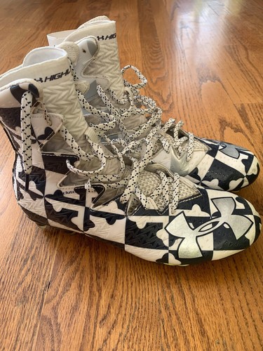 Under Armour UA Highlight MC Cleats White/Navy Size 8.5