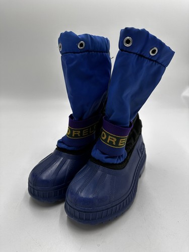 Kid’s Blue Sorel Winter Snow Boots Size 11 Outdoors Warm Water Resistant