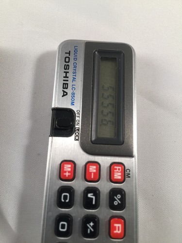 Toshiba Liquid Crystal LC-850M Mini Pocket Calculator