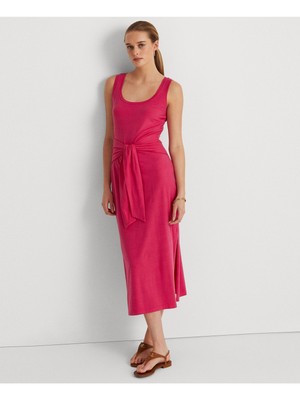 

Женское розовое платье-футляр миди без рукавов LAUREN RALPH LAUREN, Розовый