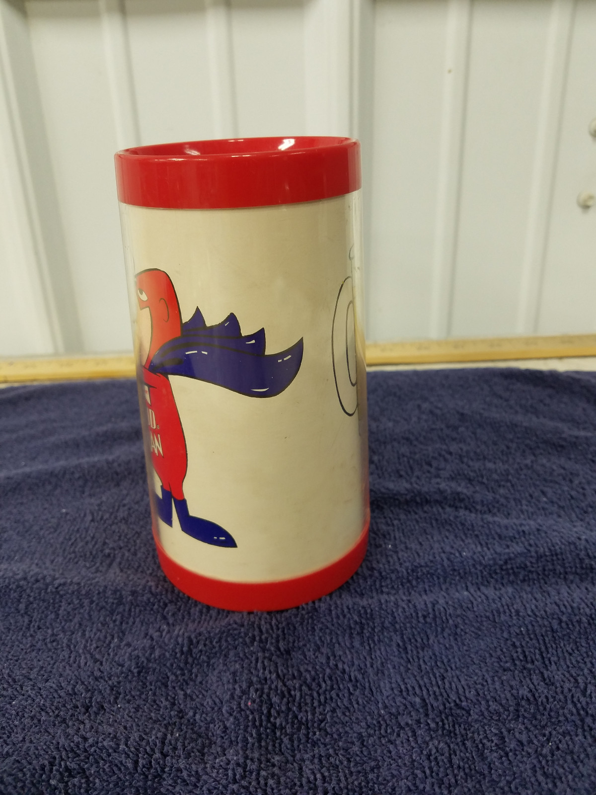 VINTAGE BUDWEISER BUD MAN THERMO-SERVE INSULATED BEER MUG - GOOD CONDITION