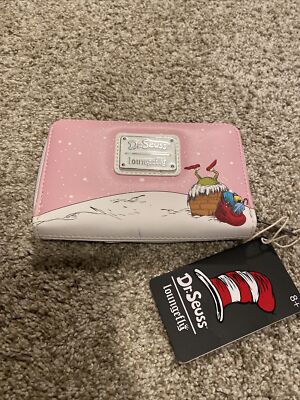 NEW  Loungefly Dr Seuss The Grinch Who Stole Christmas Sleigh Zip Wallet