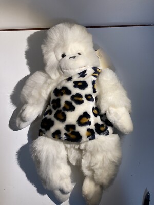 Vtg Russ Gorilla Plush Jungle Mungo White Ape Caress Soft Pets Stuffed Animal