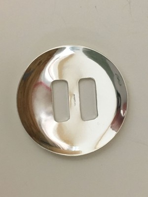 Hand Engraved Chevron Scarf Slide 2-1/2 Inch Silver Antiqued