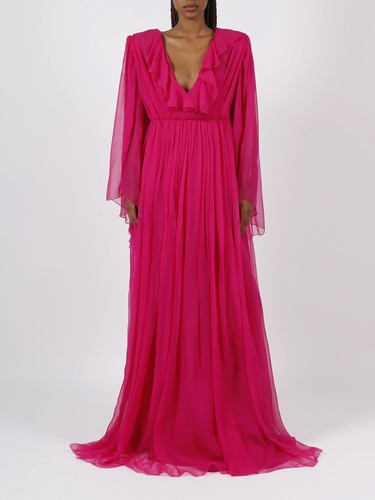 ワンピース GUCCI SILK CHIFFON DRESS Gucci Chiffon creponne silk dress gown - BNWT | eBay