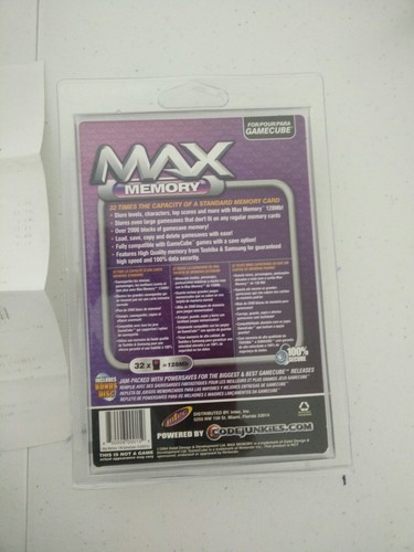 Memory Card For Nintendo GameCube MAX memory 32 Times Bigger Then Standerd