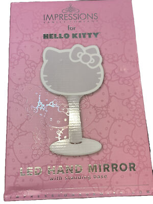 Hello Kitty LED Hand Mirror (Portable, Rechargeable, Standing Base) New In Box