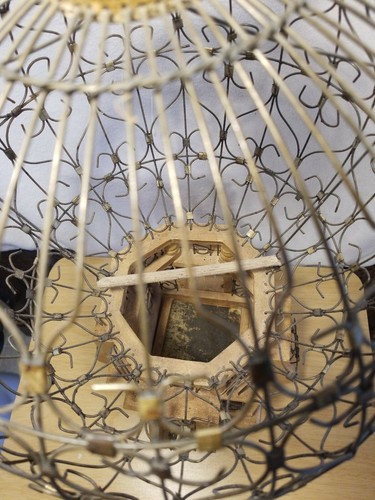 VINTAGE ANTIQUE WOOD WIRE VICTORIAN BALLOON BIRD CAGE