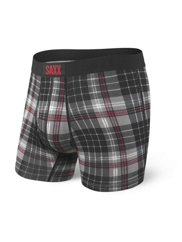 

Мужское нижнее белье Saxx — трусы Ultra Boxer, серый тартан, маленькое, Grey tartan