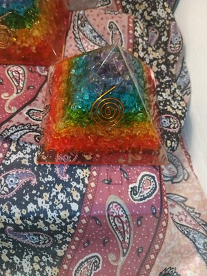 Orgone 7 Chakra Pyramid Energy Generator for Emf Protection & Healing-meditation