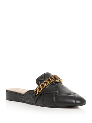 

Женские кожаные слипоны на танкетке челси с черными цепочками KURT GEIGER 36,5, Черный, 5126400019