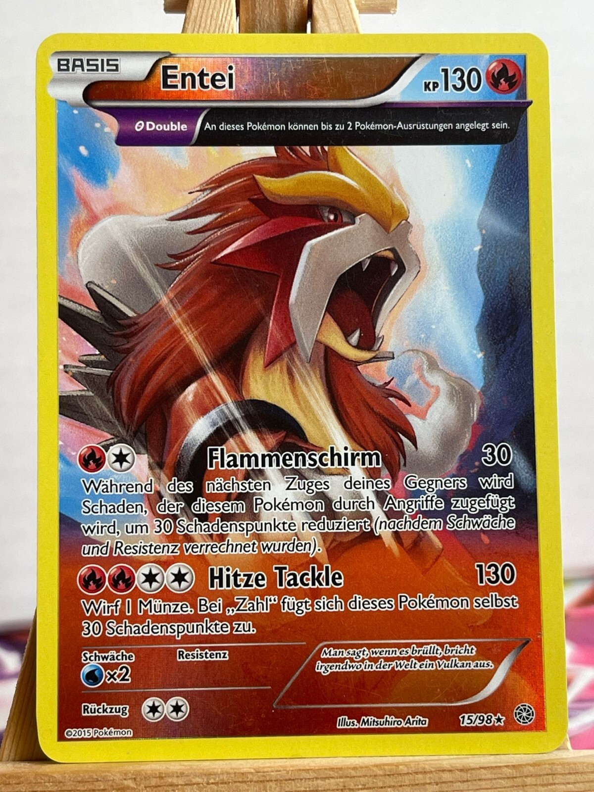 【新品未使用】エンヴィー15p Entei 15/98 Full Art Reverse Rare Ewiger Anfang Deutsch NM