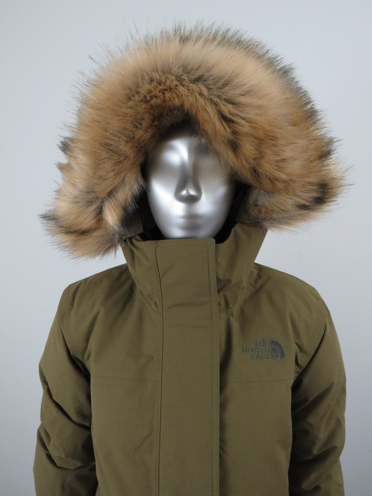 Pre-owned The North Face Womens  Arctic Parka 2 Down Waterproof Warm Winter Jacket - Olive In Military Olive Green