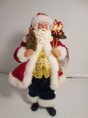 NWT Christmas Santa Merry Brite Collection Tree & Bag Of Toys 10.5  2022 Decor