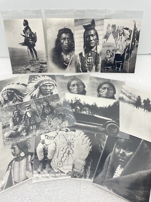 VTG 1980ish POSTCARD LOT - INDIGENA PUB. Native American KLICKITAT BRAVE APACHE