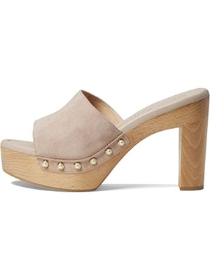 Женские босоножки-слипоны STUART WEITZMAN бежевого цвета с искусственным жемчугом на 2 платформе Sa877 10 B