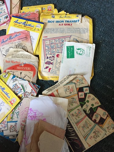 Vintage Aunt Marthas Embroidery Transfers Lot (30)