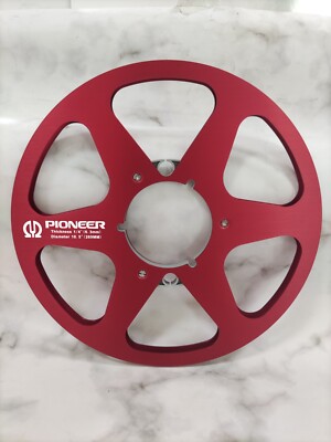 2X Standard 10.5'' PIONEER Red 1/4'' Empty Tape Reels For R2R Tape Recorders