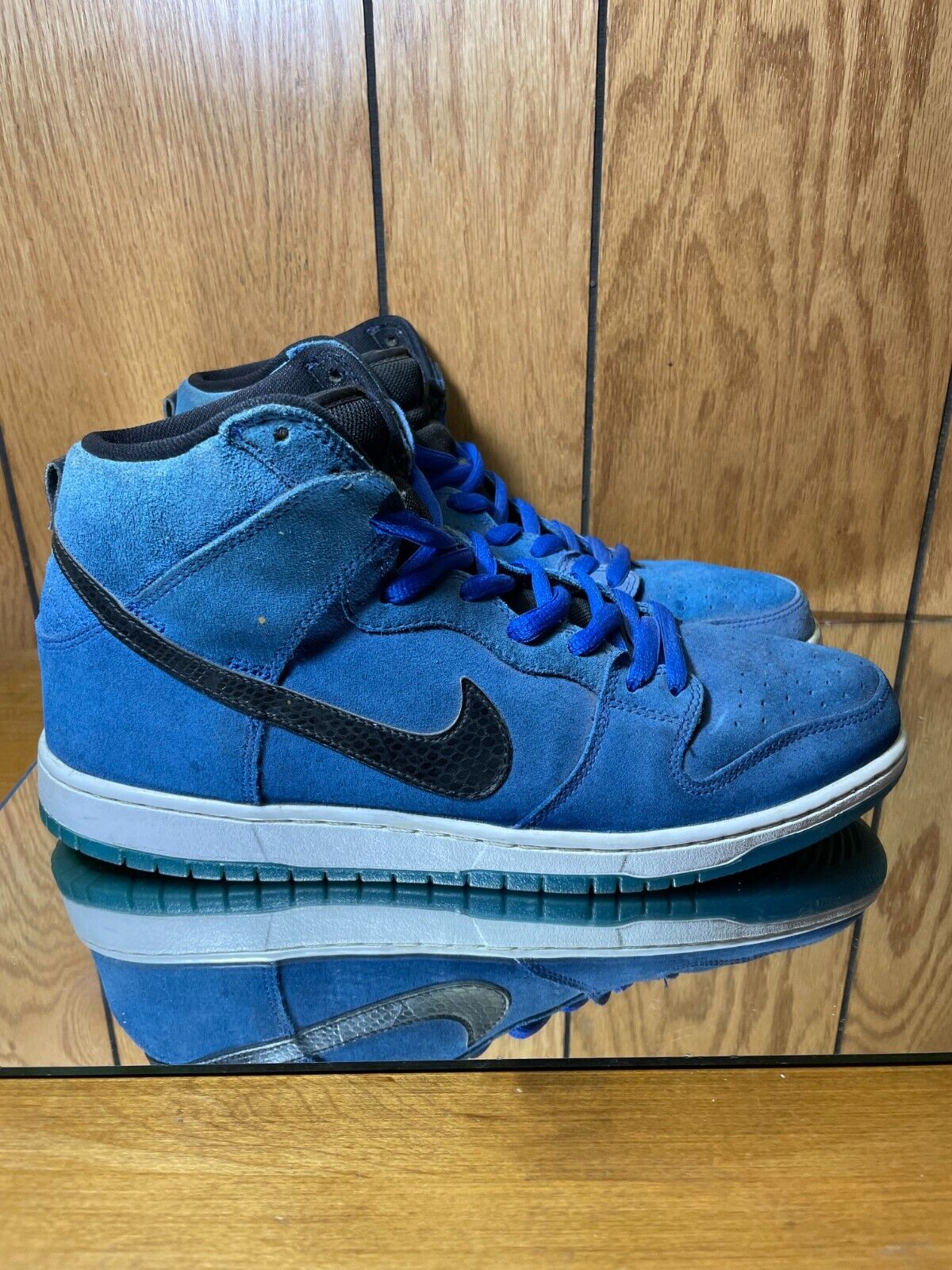 Nike SB Dunk High Pro Game Royal Blue Suede 305050-404 Size Nike SB Dunk High Pro Game Royal Blue Suede 305050-404 Size