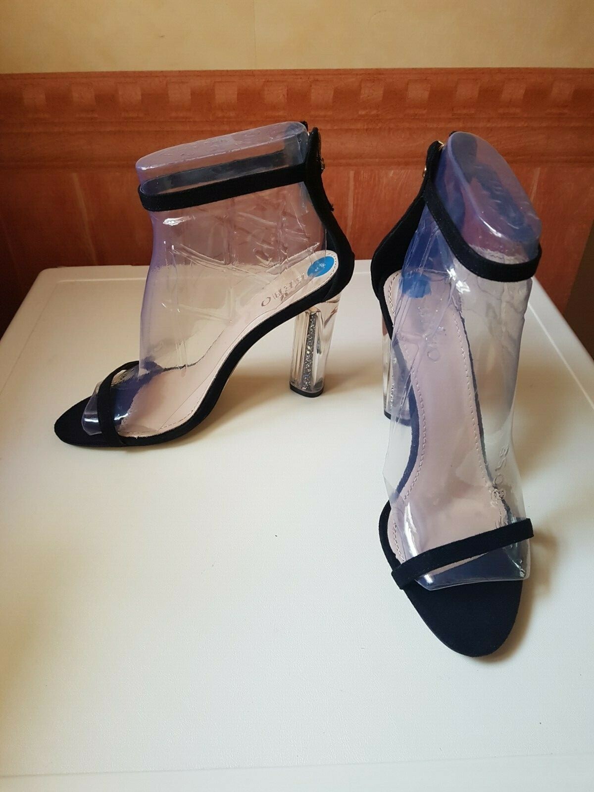 TK MAXX Black chic strappy high heel sandals with detailed heel, EU42/ UK 8  | eBay UK