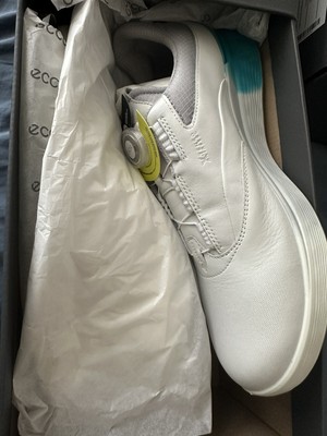 Ecco M S-Three Golf Shoes - White Size 42 (US 8-8.5) New In Box . BOA