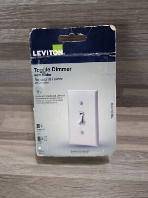 Leviton Toggle Dimmer With Slider TSL06-1KW, White NEW