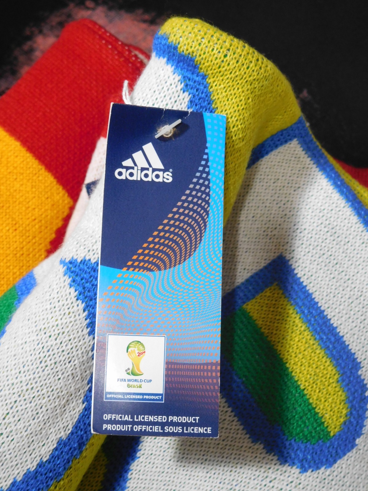 ADIDAS THREE STRIPE BRAZIL WORLD CUP SOCCER SCARF new w/ tags LAST ONE !