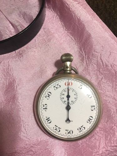 Berna Pocket Stop Watch. Antique  1928 Swiss Made Pocket Stopwatch