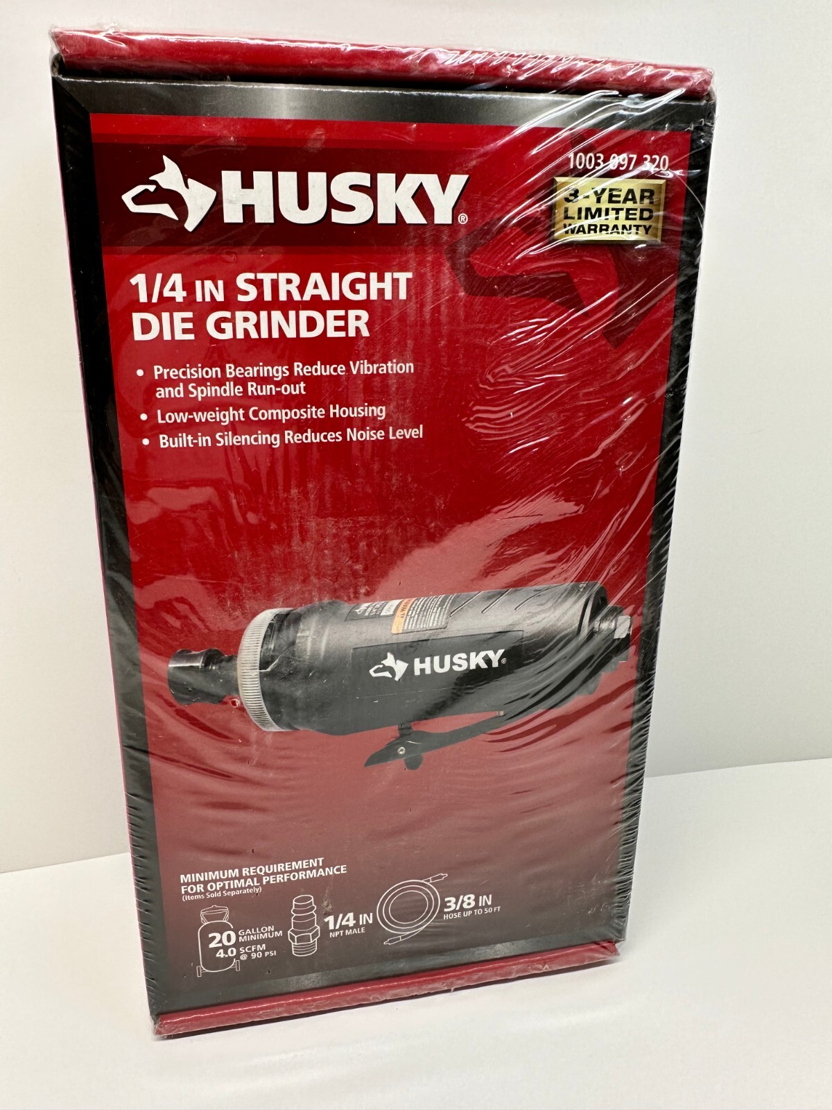 HUSKY 1/4 in STRAIGHT DIE GRINDER - H4220 Air Tool 20,000 RPM - SEALED🔥
