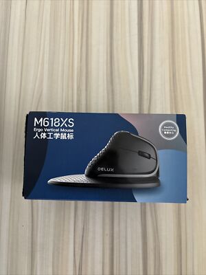 Delux Seeker Wireless Ergonomic Vertical Mouse w/ OLED Screen, BT &USB Receiver