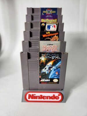 Nintendo NES Six Cartridge Display Stand, 3D Printed Holder
