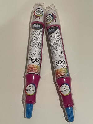 TROLLS WORLD TOUR! Color N Go Actively Marker, Color & Sticker On The Go 2 Count