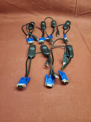 Lot of (7) Raritan DCIM-USB KVM Cable H-UUSBPY-AD HKPY-0B3 USB-4C7 #C1 94