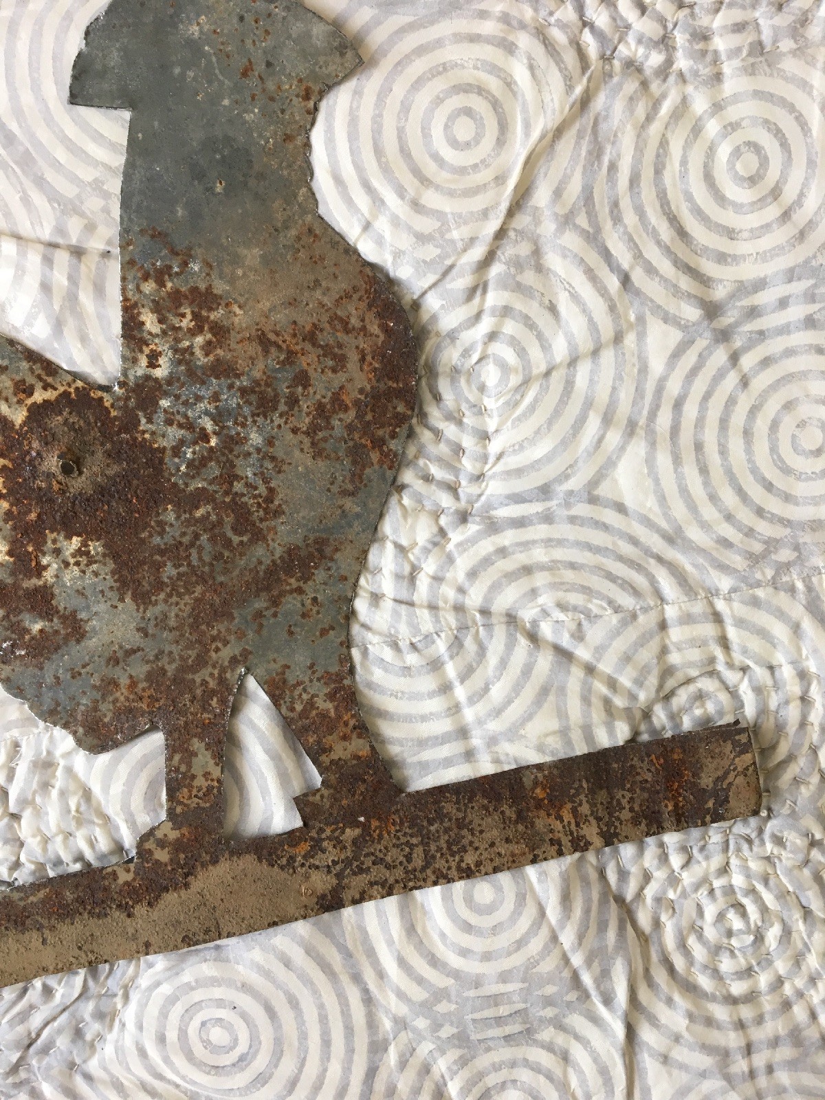 AAFA Antique Americana Sheet Metal Folk Art Primitive Rooster Weathervane Form