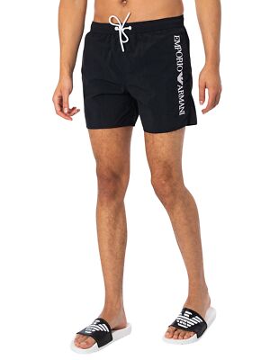 

Мужские тканые боксеры для плавания Emporio Armani, черные, Черный, 211740-3R422-00020