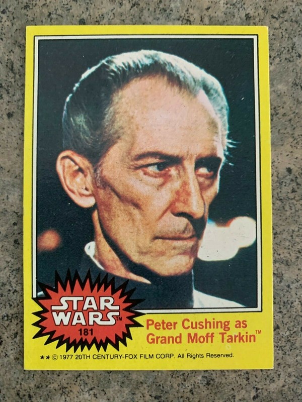 Star Wars 1977 YELLOW Border Trading Card #181 GRAND MOFF ...
