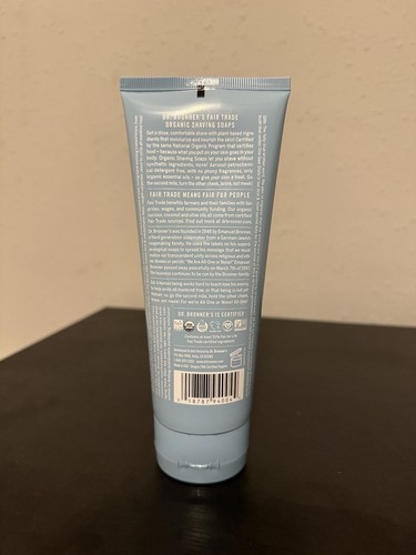 Dr. Bronner's Organic Shaving Soap Unscented 207mL Sealed