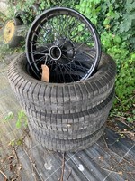 2007 BLOCKLEY  TYRES 4 BLOCKLEY TYRES 5.50.18 and one wire wheel 18  HATCHBACK P
