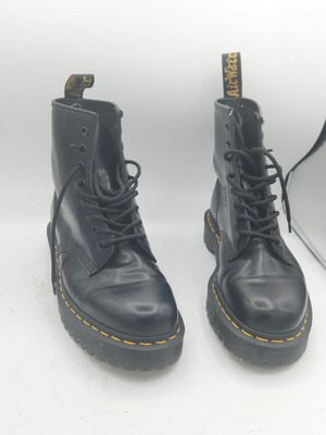  Dr. Martens AirWair With Bouncing Soles Black Genuine Leather Boots W 9. M 8