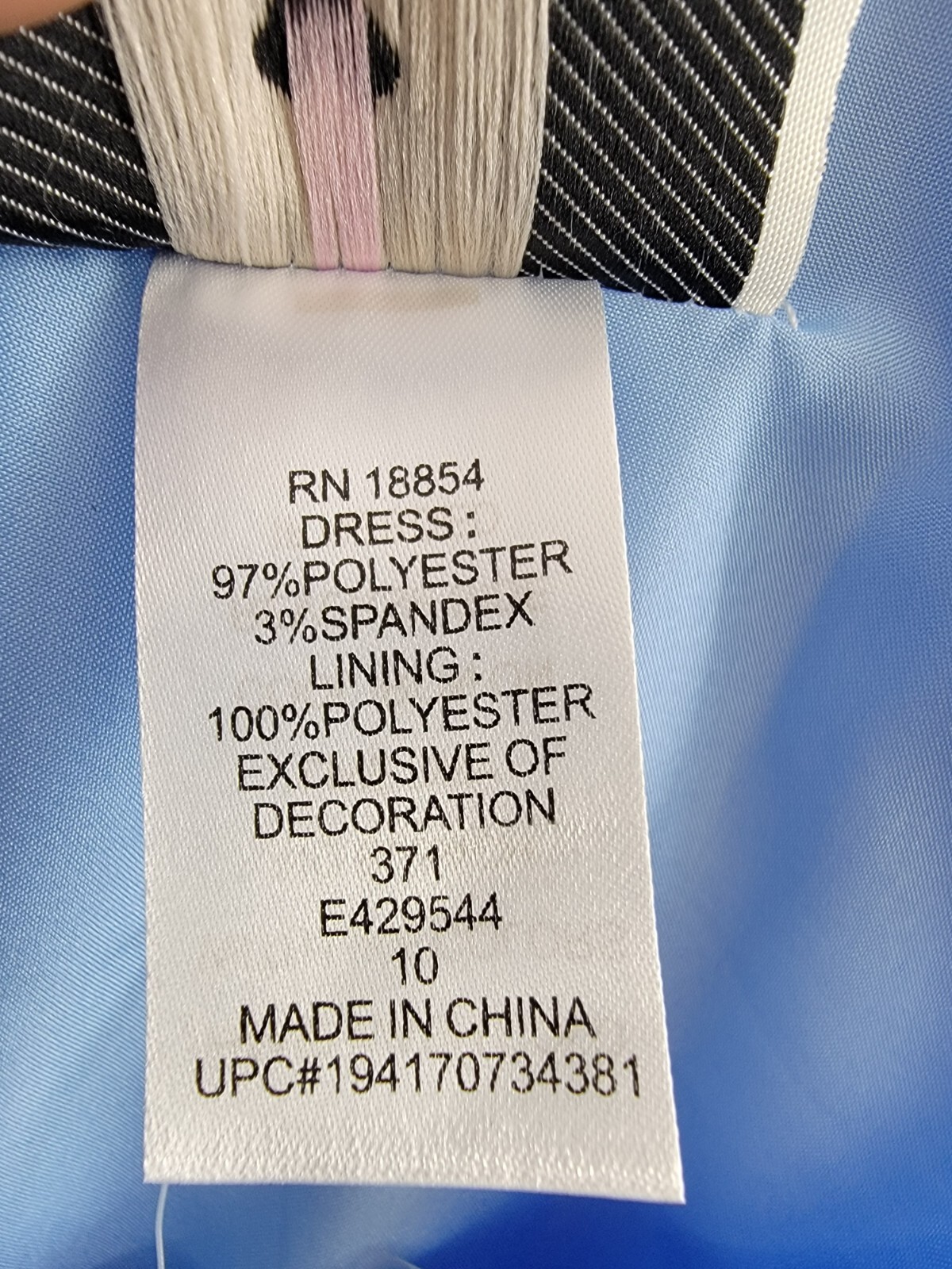 Rare Editions Sleeveless Imitation Pearl Halter Dress Big Girls 10 Blue Back Zip - Picture 9 of 16