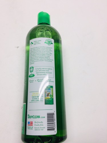 Fresh Breath by Tropiclean. For dogs, No brushing. Oral Care for pets