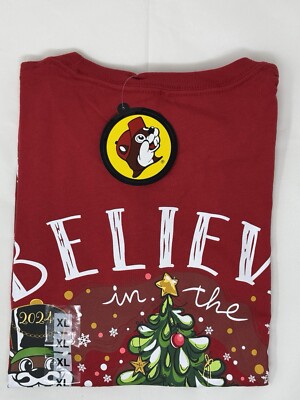 Bucees Christmas T Shirt Size XL 2024 Red Believe