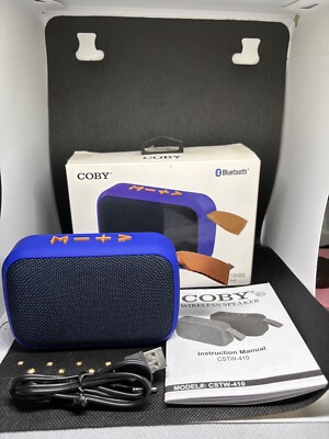 Coby Portable Bluetooth Wireless Speaker - New Condition in Blue