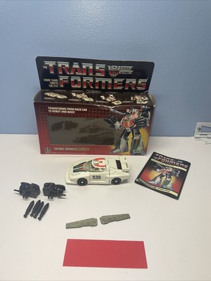 TRANSFORMERS G1 WHEELJACK 1984 Figure w Box TAKARA All original clean Pre-Rub