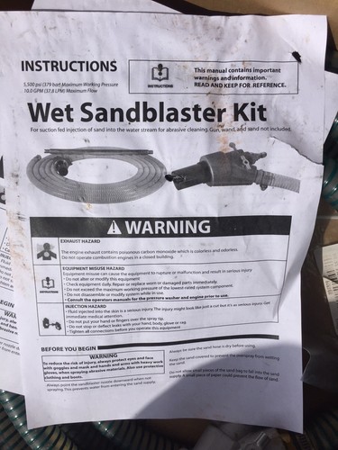 Pressure Washer Industrial Wet Sand Blast Kit