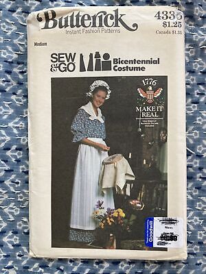 Butterick 4335 Bicentennial Sewing Pattern Reenactment Betsy Ross Costume Med